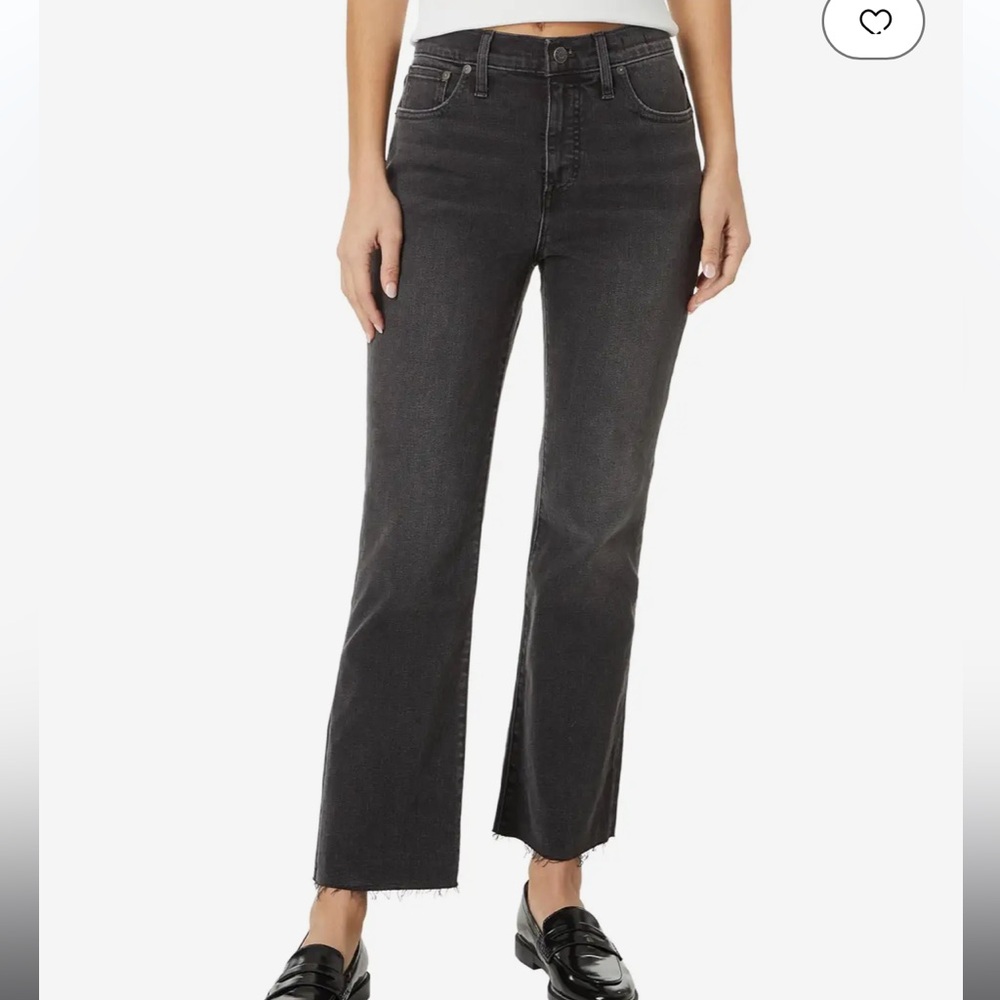 Madewell Kickout Crop Jeans with Raw Hem